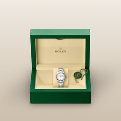 Lady-Datejust Oyster, 28 mm, acier Oystersteel et or gris