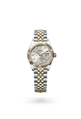 Lady-Datejust Oyster, 28 mm, Oystersteel und Gelbgold
