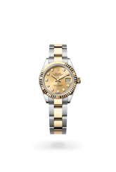 Lady-Datejust Oyster, 28 mm, Oystersteel und Gelbgold