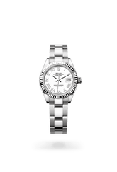 Lady-Datejust Oyster, 28 mm, acier Oystersteel et or gris