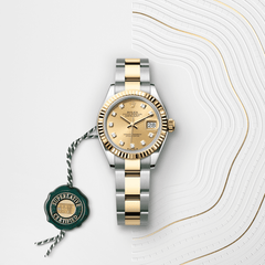Lady-Datejust Oyster, 28 mm, Oystersteel und Gelbgold