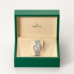 Lady-Datejust Oyster, 28 mm, Oystersteel und Gelbgold