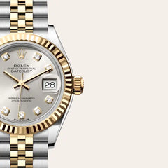 Lady-Datejust Oyster, 28 mm, Oystersteel und Gelbgold