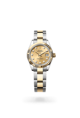 Lady-Datejust Oyster, 28 mm, Oystersteel und Gelbgold